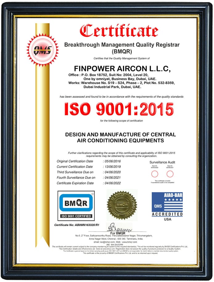 ISO certified company